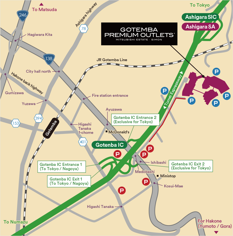 GOTEMBA PREMIUM OUTLETS® Access Map