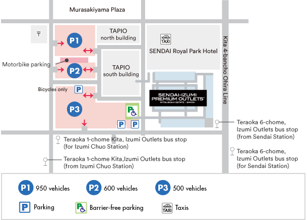 SENDAI-IZUMI PREMIUM OUTLETS® Access Map