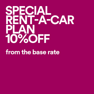 SPECIAL RENT-A-CAR PLAN 10%OFF from the base rate