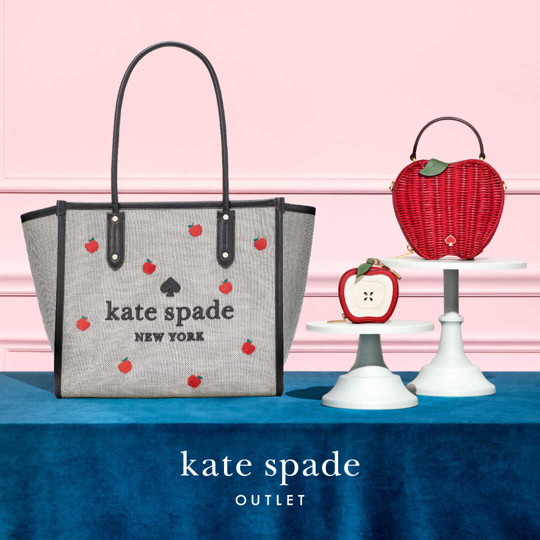 ケイトスペード リンゴ柄トートバッグ kate spade new york