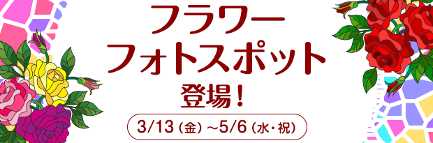 フラワーフォトスポット登場！ 3/13（金）～5/6（水・祝）
