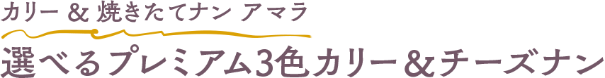 カリー&焼きたてナン アマラ 選べるプレミアム3色カリー&チーズナン