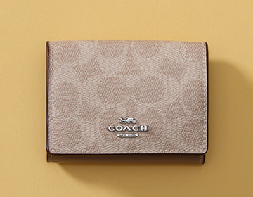 Coach オリガミ スモール トライフォールド ウォレット・シグネチャー キャンバス