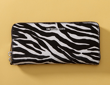 Michael Kors トラベルコンチネンタル  ゼブラ