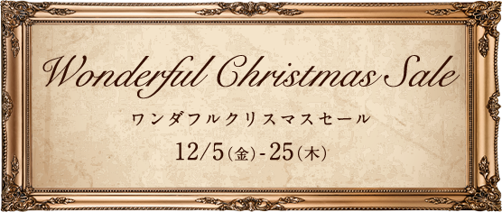 Wonderful Christmas Sale ワンダフルクリスマスセール 12/5（金）～25（木）