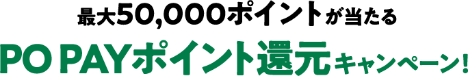 最大50,000ポイントが当たる PO PAY還元キャンペーン!