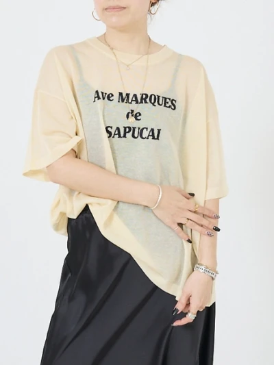 N゜21/ヌメロヴェントゥーノ】 レースコンビTシャツブラウス - Stock