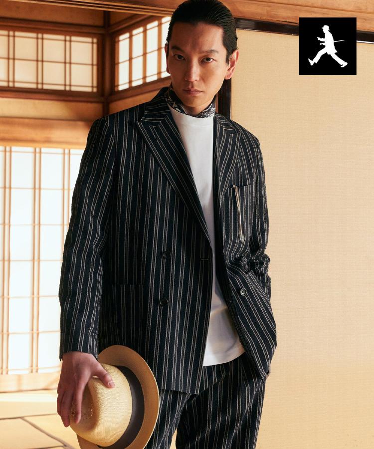 BOWLER HAT LABEL】サッカーストライプ ダブルジャケット - Stock