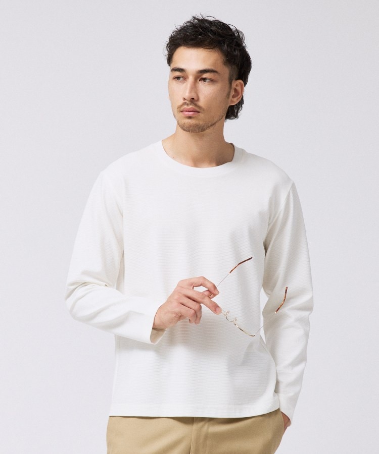 2重編みガーター ボーダー 長袖 Tシャツ - Stock Finder - 酒々井