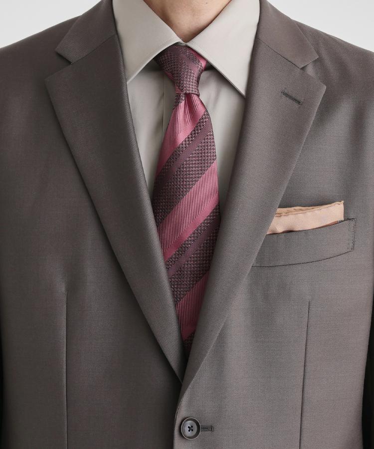 未使用タグ付♡】AOKI ダブレスセットアップ グレンチェック 茶 7号/S