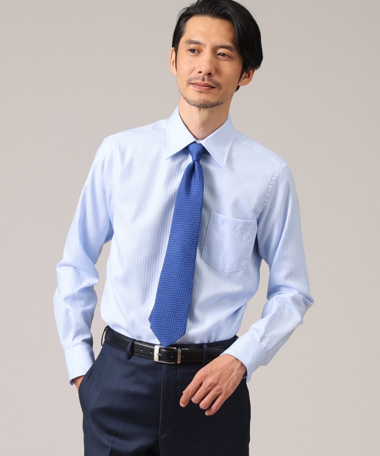 Sサイズ～】ドビー ストライプ レギュラーカラー シャツ - Stock